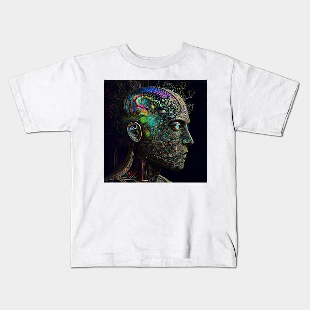 Neural Three Kids T-Shirt by www.TheAiCollective.art